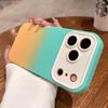 Gradient Color Matte Camera Protection Case For iPhone 17 16 15 14 13 Pro Max 2 IN 1 Large Window Anti-fall Bumper Phone Cover