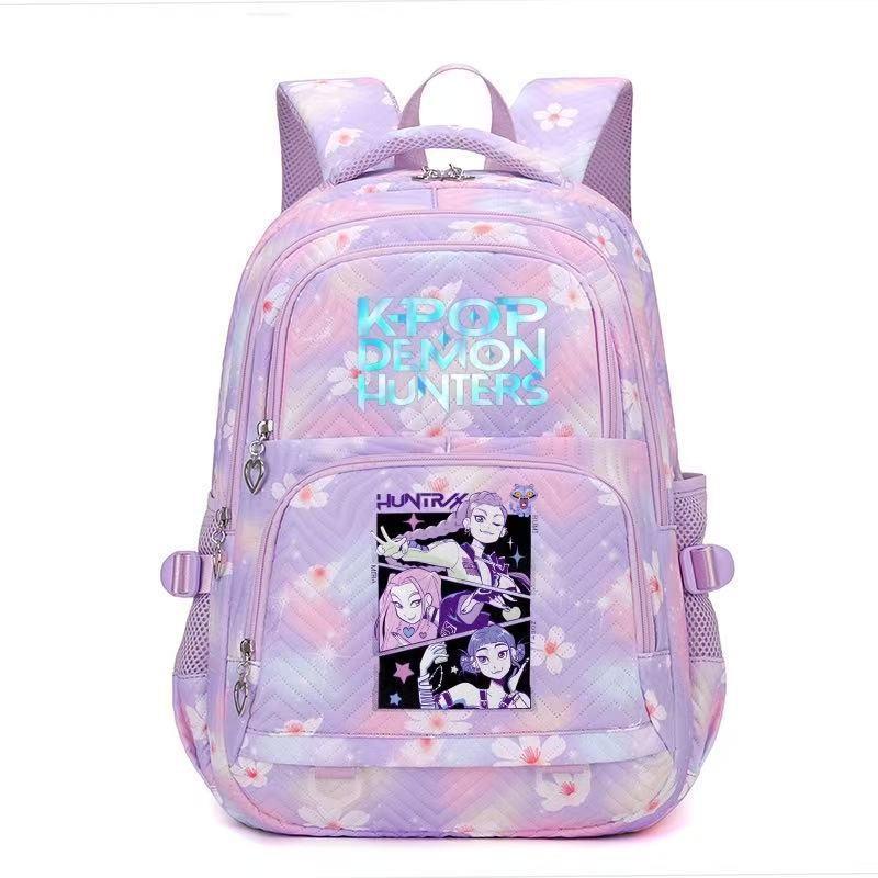 Peripheral printing large-capacity primary and secondary school schoolbags trendy backpacks lightweight and fashionable backpacks