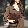 Ladies Soft Cowhide Retro Hobos Crossbody Bags Women's Cow Genuine Leather Handbags Female Luxury Fashi Shoulder Bags For Lady