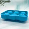 6-Hole Silicone Ice Ball Mold - Food Grade Round Ice Cube Maker for Cocktails & Whiskey