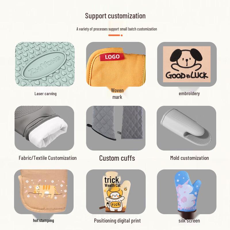 Extended Five-Finger Silicone Baking Gloves