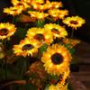 Solar Powered Sunflower Garden Lights Bright Sunflower LED Outdoor Decorative Post Lights Suitable For Yard, Terrace, IP65 , Great Gardening Gift