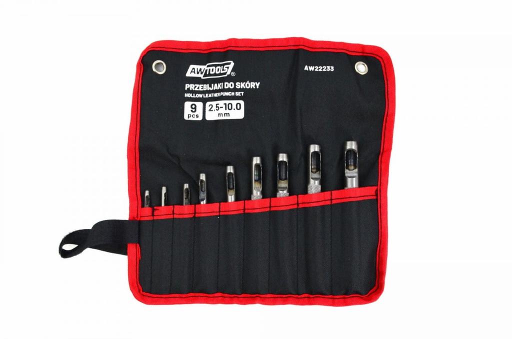 Awtools Leather Punchers 9Pcs