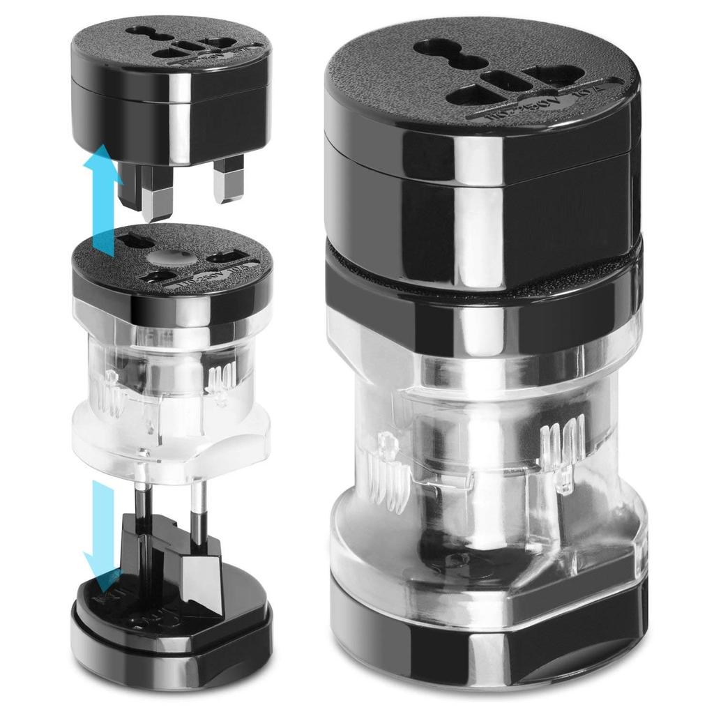 Overseas Conversion Plug Type Power Conversion Plug Compact Outlet Wall Charger Safety Adapter Conversion Adapter Compatible with Over 150 Countries