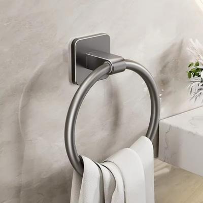 Round Bathroom Towel Holder Wall-Mounted Towel Hanger New Towel Ring Hook  Storage Holder