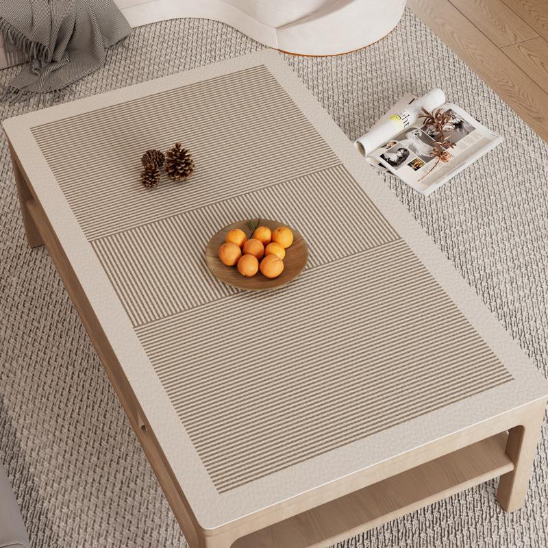 Japanese-Style Simple And Elegant Coffee Table Mat, Leave-In Waterproof And Oil-Proof Leather Table Mat, Tablecloth, Rectangular Dining Table Mat