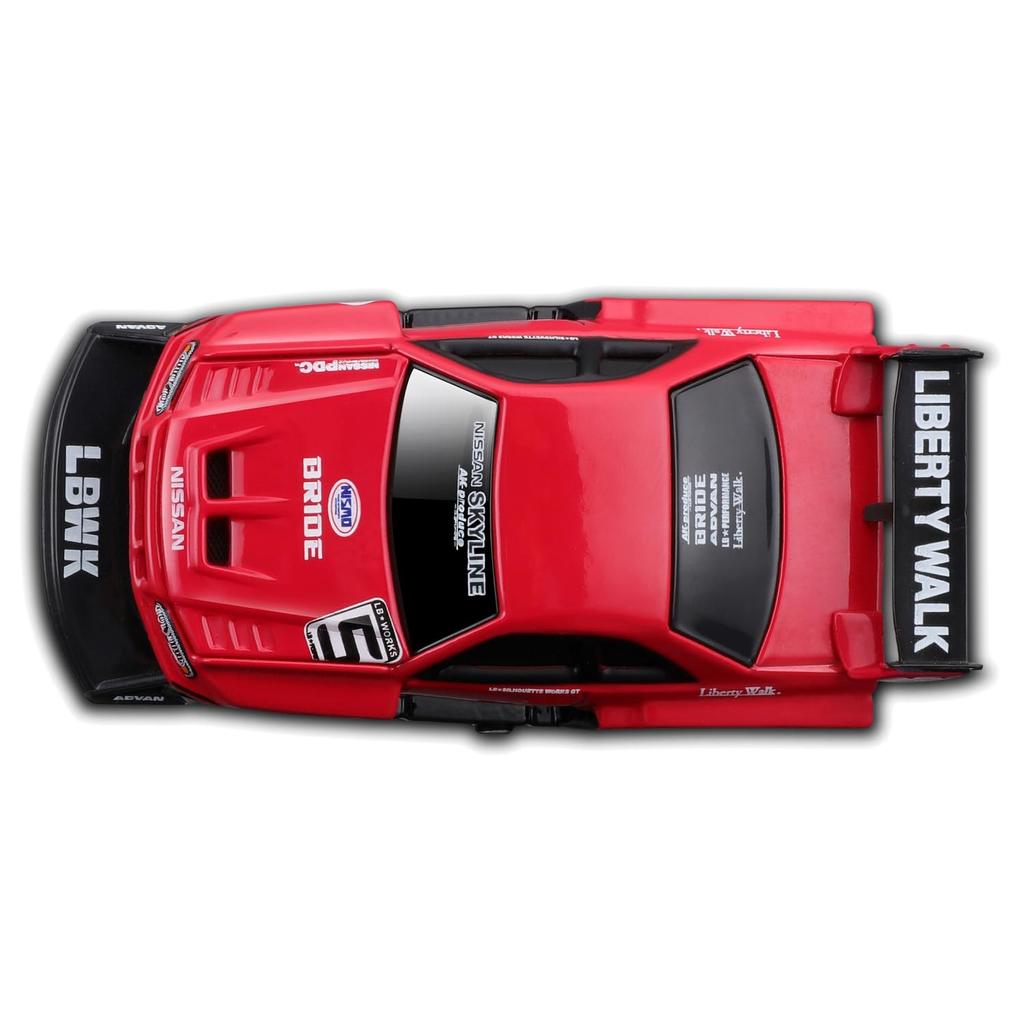Maisto Scale Muscle Machines Series Diecast Model Car Nissan Skyline R34 1/64 3-5 / (1999 GT-R - Red/Black 15566)