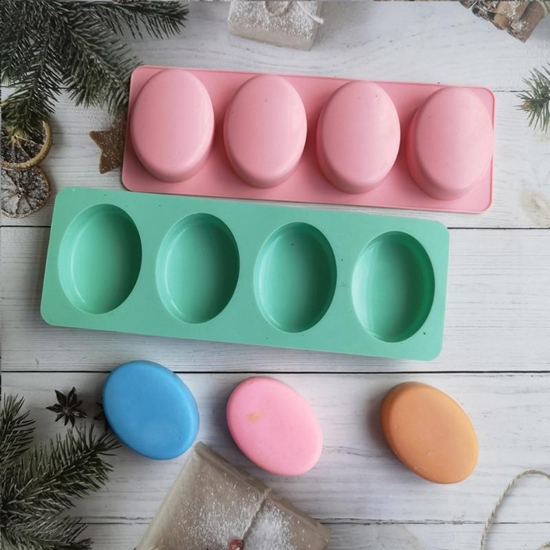 Square Soap Resin Molds Handmade Round Soap Silicone Moulds for DIY Making Lotion Bars Bath-Bombs Steamer Lotion Bars