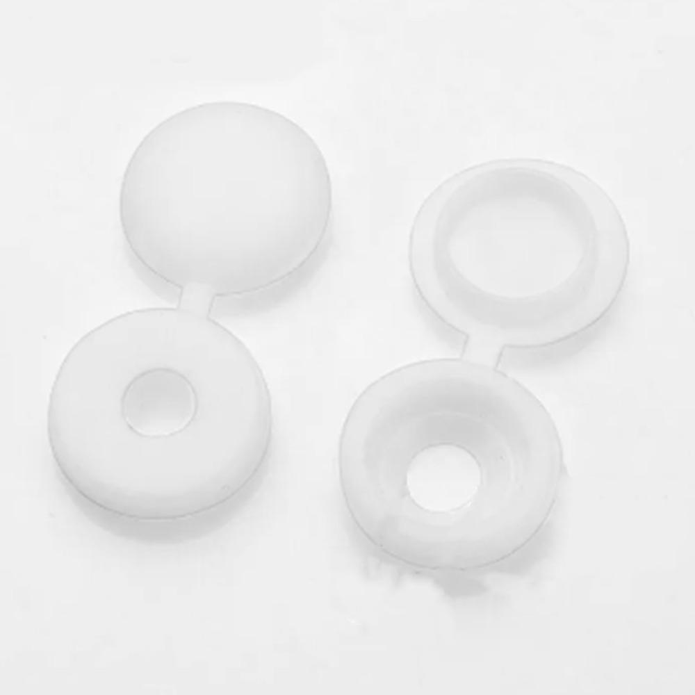 200pcs M5 Size Hinged Screw Caps Hinged Flip Cover Self Tapping Screw Caps Screw Cap Covers Closet