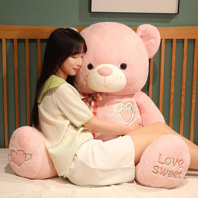 High Quality Huggable Bear Doll Bow Tie Bear Rag Doll Plush Toy Teddy Bear Birthday Gift Girl Sleeping Hug