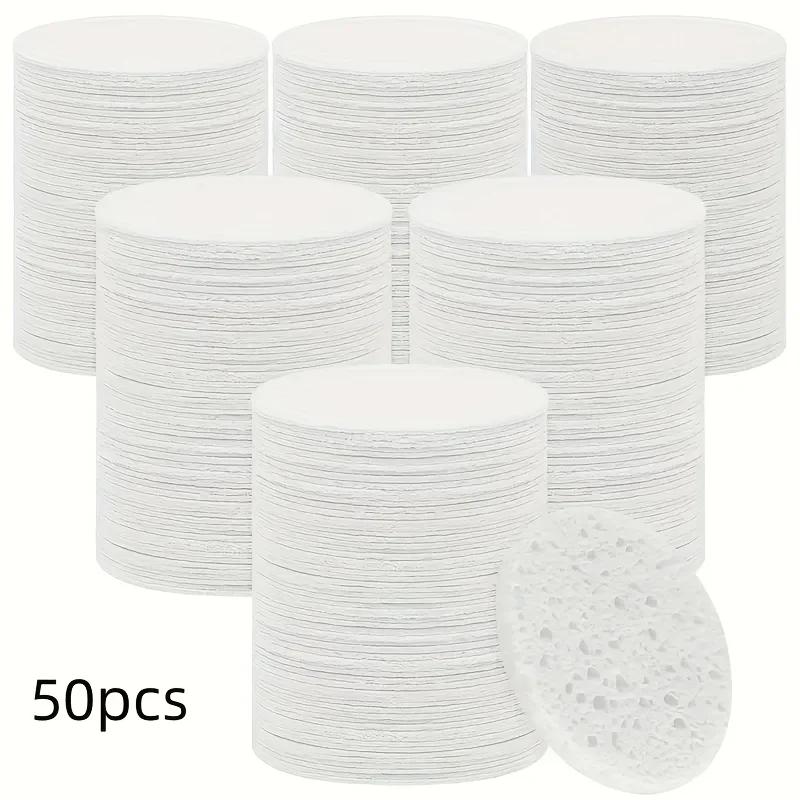 50/20PCSNatural Wood Pulp Sponge for Facial Washing, Foam Sponge for Facial Washing, Cosmetic Sponge for Facial Cleansing