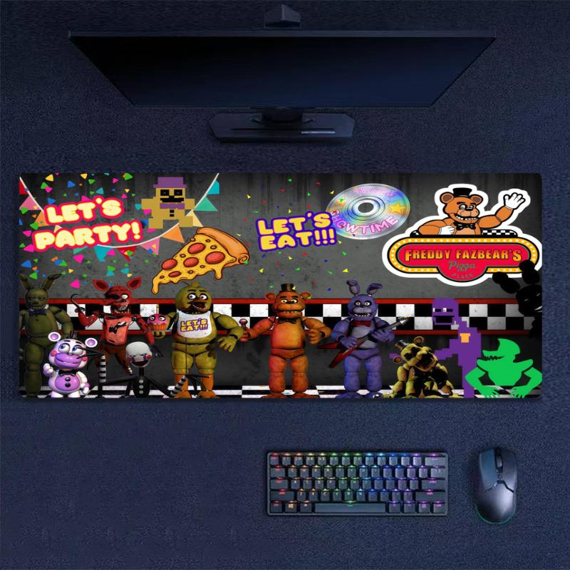 FNAF Freddy Color Mouse Pad Large Gaming Table Cushion Non-slip Laptop Tablet Big Mousepad XXL Mat Mini PC Playmat With Lock edge