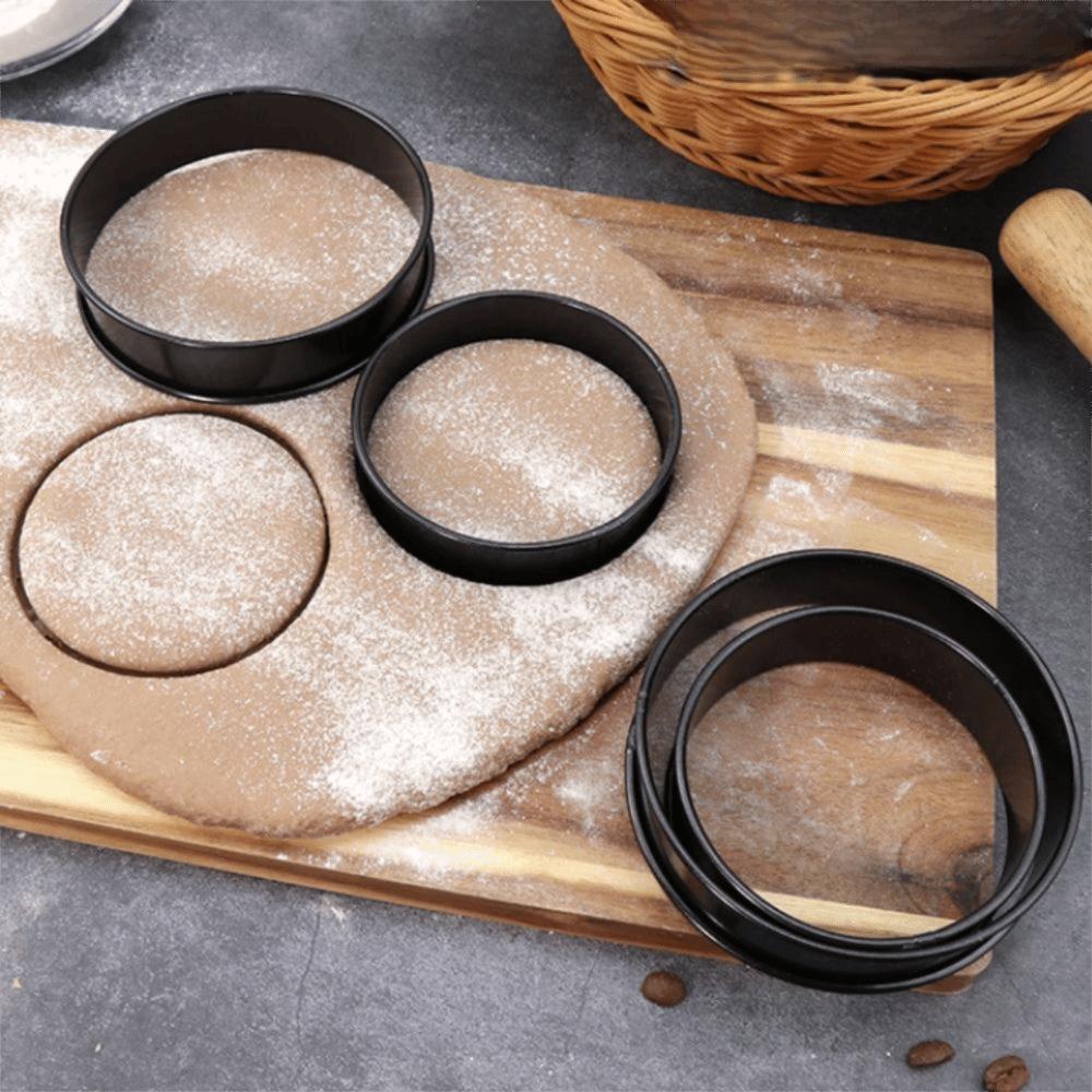 8 Piece Non-Stick Muffin Rings Heat-Resistant Baking Circle Mold Household Mousse Cake Mold  Dessert