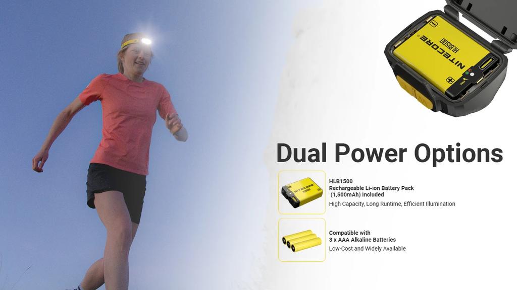 Latarka czołowa Nitecore UT27 Pro (2025) 800lm USB-C / 3xAAA + dodatkowy akumulator