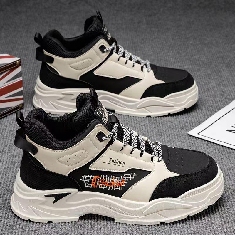 

Осенняя мужская обувь, высокие берцы, рабочая обувь, мужская трендовая обувь на толстой подошве, мужская спортивная обувь, повседневная обувь для скейтборда, модная обувь 44