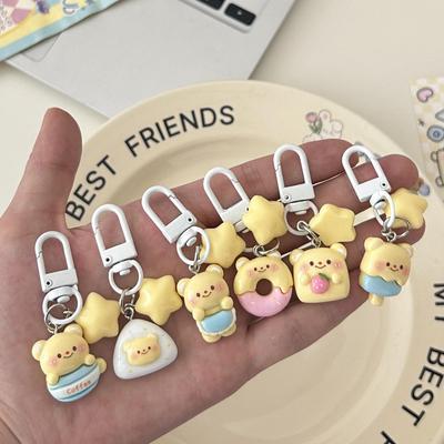 Cute Bear School Bag Pendant Keychain Accessory