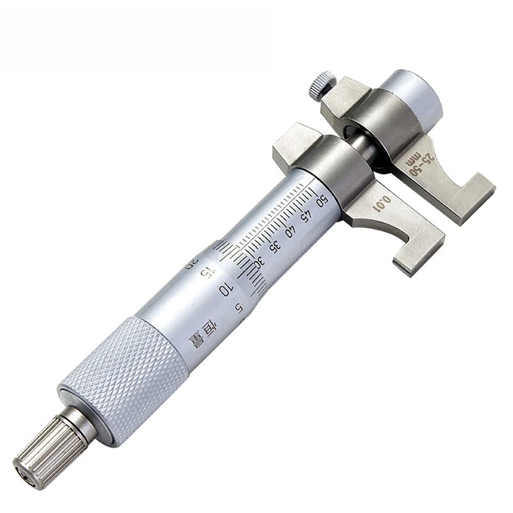 Vysoko presný mechanický mikrometer na vnútorný priemer 5-30 25-50 50-75 75-100mm Dvojbodový mikrometer na vnútorné otvory Rozlíšenie 0,01 mm