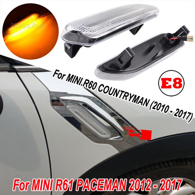 For BMW MINI COOPER R60 R61 COUNTRYMAN PACEMAN Dynamic LED Side Marker Indicator Lamp Turn Signal Fender Lights