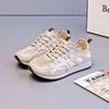 2026 Breathable Summer Women's Mesh Sports Shoes - Thick Sole, Height-Increasing White Sneakers