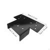 2 Pieces Gazebo Post Bracket Predrilled Holes LShaped Black Metal Adjustable Clamp