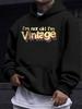 American/European Style Unisex Autumn/Winter Printed Hoodie Long-Sleeve Sweatshirt, Vintage Age Slogan Print Hooded Sweatshirt, American Retro Design,
