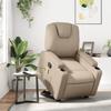Massage Recliner with Rising Function Cappuccino Brown Artificial Leather