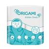 Origami 2 Ply 2 In 1 Kitchen Tissue Paper Roll - Pack of 6 (60 Pulls Per Roll, 360 Sheets)