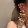 Rural Style Beaded Tassel Earrings Handmade Colorful Floral Earrings  Birthday Gift