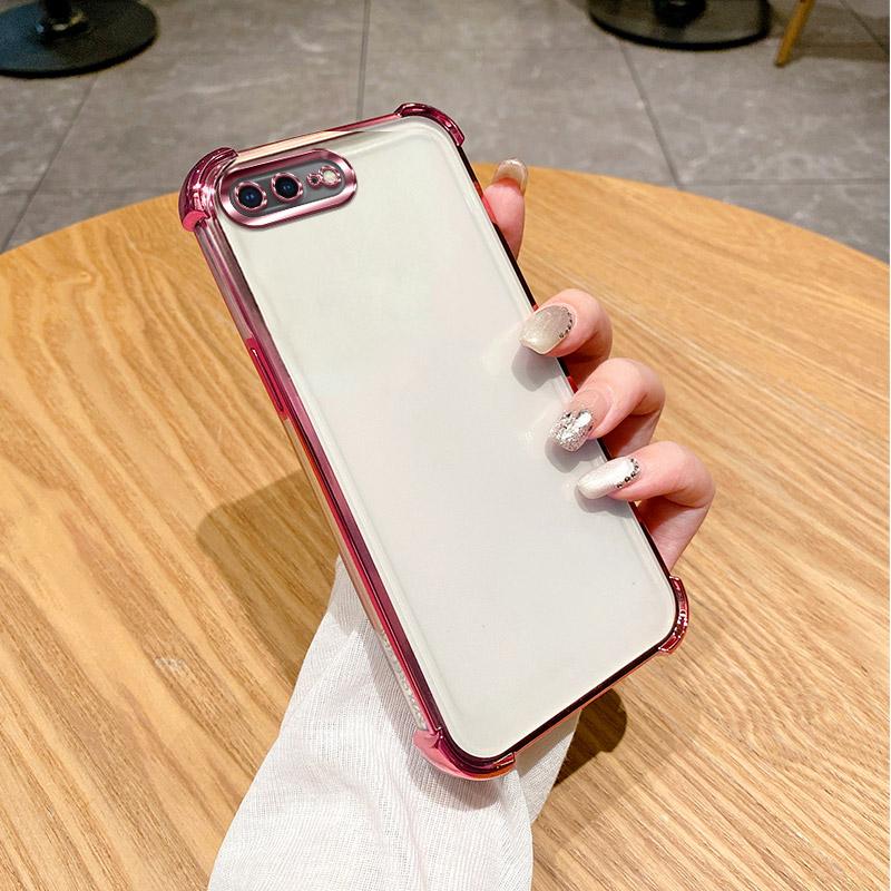 

Для iPhone 6 Чехол iPhone SE2 SE3 Чехол iPhone 7 Чехол для телефона iPhone 8 Plus 6P Бампер Противоударный Защитный Чехол Прозрачный гальванический For iPhone 7