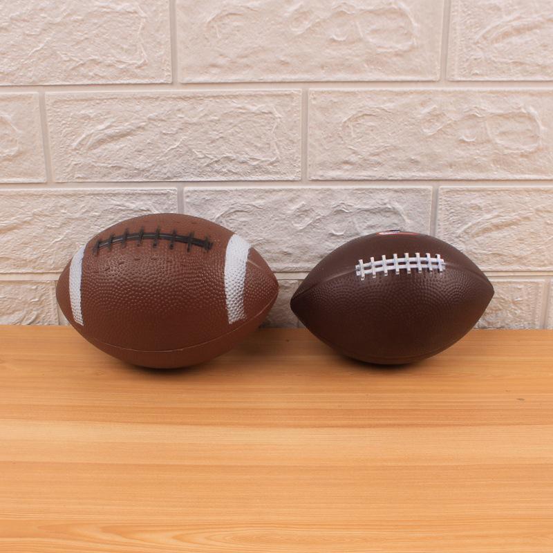 Hot! children's and youth team game rugby PVC inflatable elastic rugby ball sports equipment red brown rugby American football