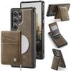 For Samsung Galaxy S24 Ultra Case AUTSPACE A12 Leather Back Cover with Magnetic Detachable Card Bag Kickstand
