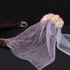 jijijing Rose Headband, Blood-Stained Veil Halloween Zombie Bride Headpiece, One-Piece Design Breathable Mesh Hair Hoop for Haunted House Cosplay