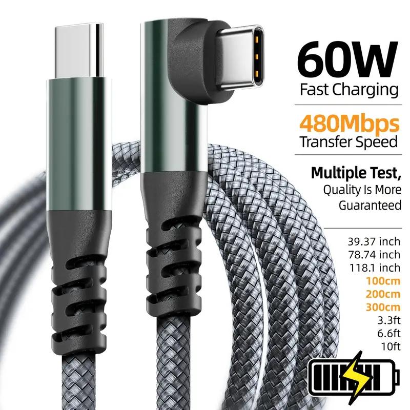 

LAIHONEN 1PC USB C Cable 1M 2M 3M 10FT USB C Data Transfer 60W PD Fast Charging Cable for 15 15Plus 15Pro Max 1m3.3FT