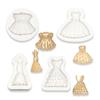Moule Silicone Forme Mini Robe Gâteau Moule Légumes Bonbons Fudge Moule Chocolat Bloc de Glace Décorations Gâteau Dessert Français