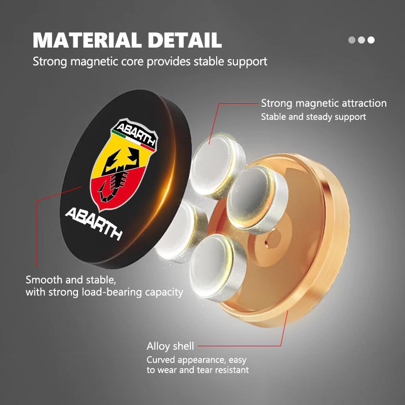 Magnetic Car Phone Holder Air Vent Clip Mount GPS Support For Abarth FIAT 500 Tipo FR Panda Argo Freemont Bravo Punto