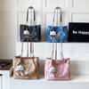 Retro Diamond Women's Bag Summer New Trend Fashion Tote Bag Student Class Large Capacity Underarm Shoulder Bag