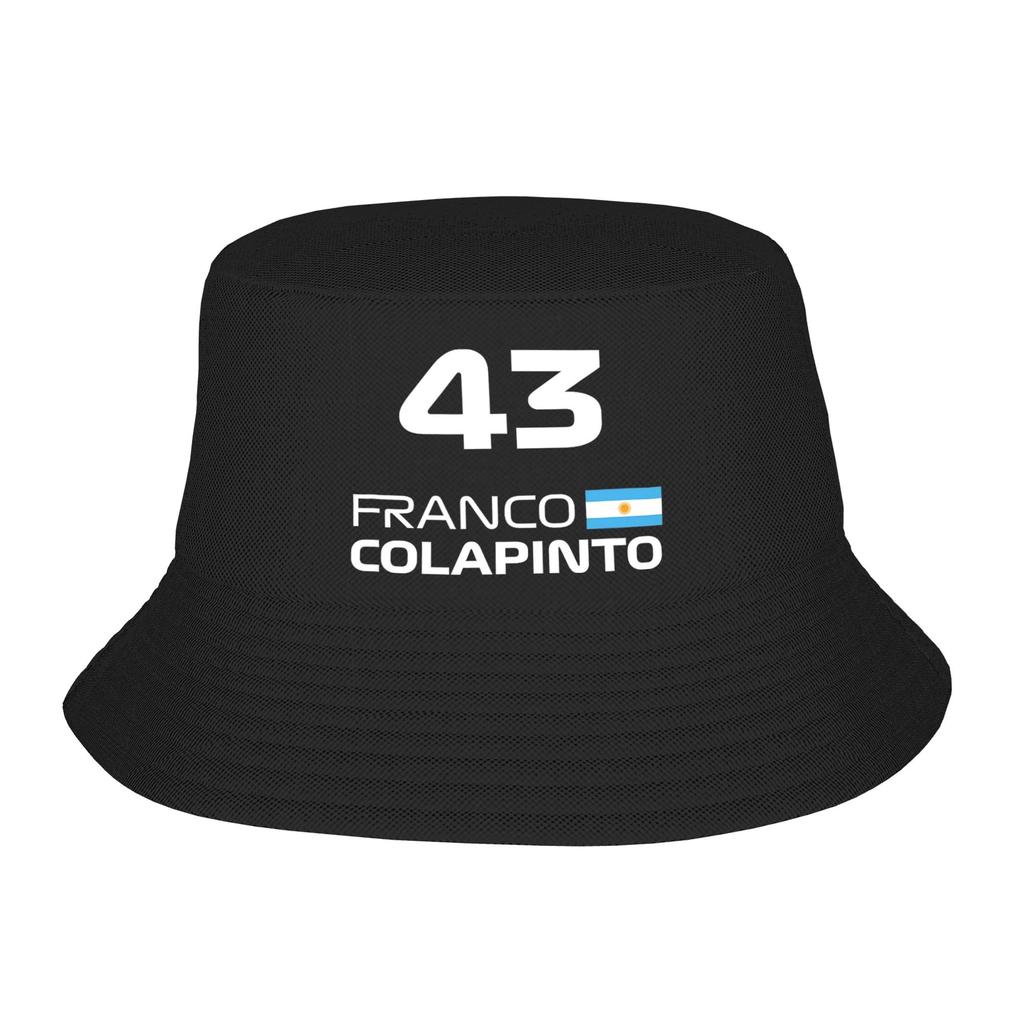 Racing Colapinto Franco FC43 Bucket Hat Summer Funny Fisherman Hats For Couple Soft Fold Beach Travel Caps Design Sun Hats