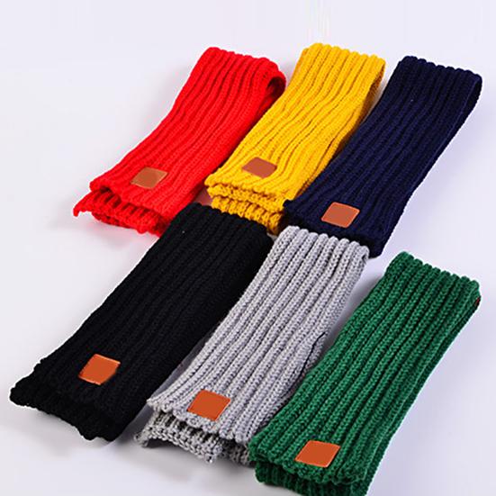 Herbst Winter Kinder Schal Einfarbig Stretch Dick Jungen Mädchen Schal Kältefest Damen Strickschal für Draußen