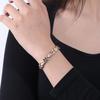 Women Bracelet Micro-Paved Rhinestones Inlaid Leaf Design Electroplated Bangle Wrist Jewelry Accessories