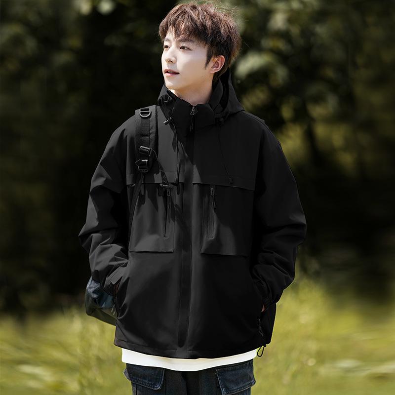 Outdoor Jacket Women s Three-in-one Detachable Jacket Men s Windproof and Waterproof Autumn and Winter Couple s Mountaineering Clothing M