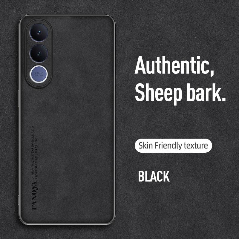 EUCAGR Hülle Für Vivo V70 FE V70FE Schafsleder PU-Leder Rückseitenschutz Anti-Drop Hülle Für Vivo V70 Elite Schutz Funda
