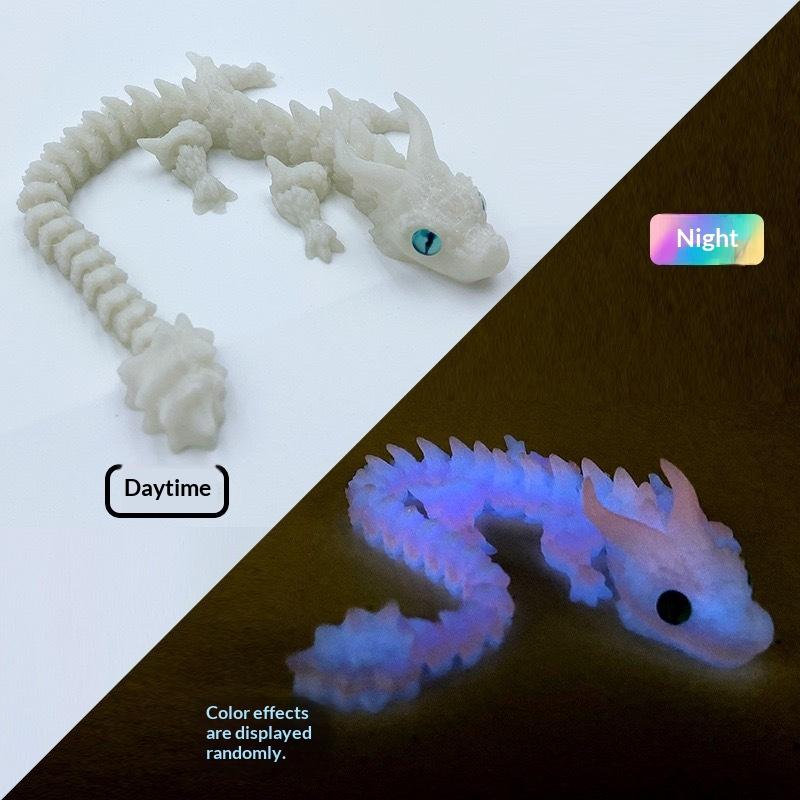 3D Printed Magic Dragon Movable Joint Fidget Toy Rotatable Articulated Office Desktop Ornament Adults Kid Toy Crafts