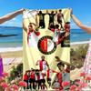 Feyenoord Print Beach Towel, Versatile Lightweight Absorbent Beach Towel for Pool Surf Yoga Bathroom, Perfect Birthday Holiday Gift