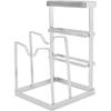 Stainless Steel Pot Lid Stand and Chopping Board Rack for Kitchen Countertop Organization, Storage Block, Space-Saving Cooking Accessory