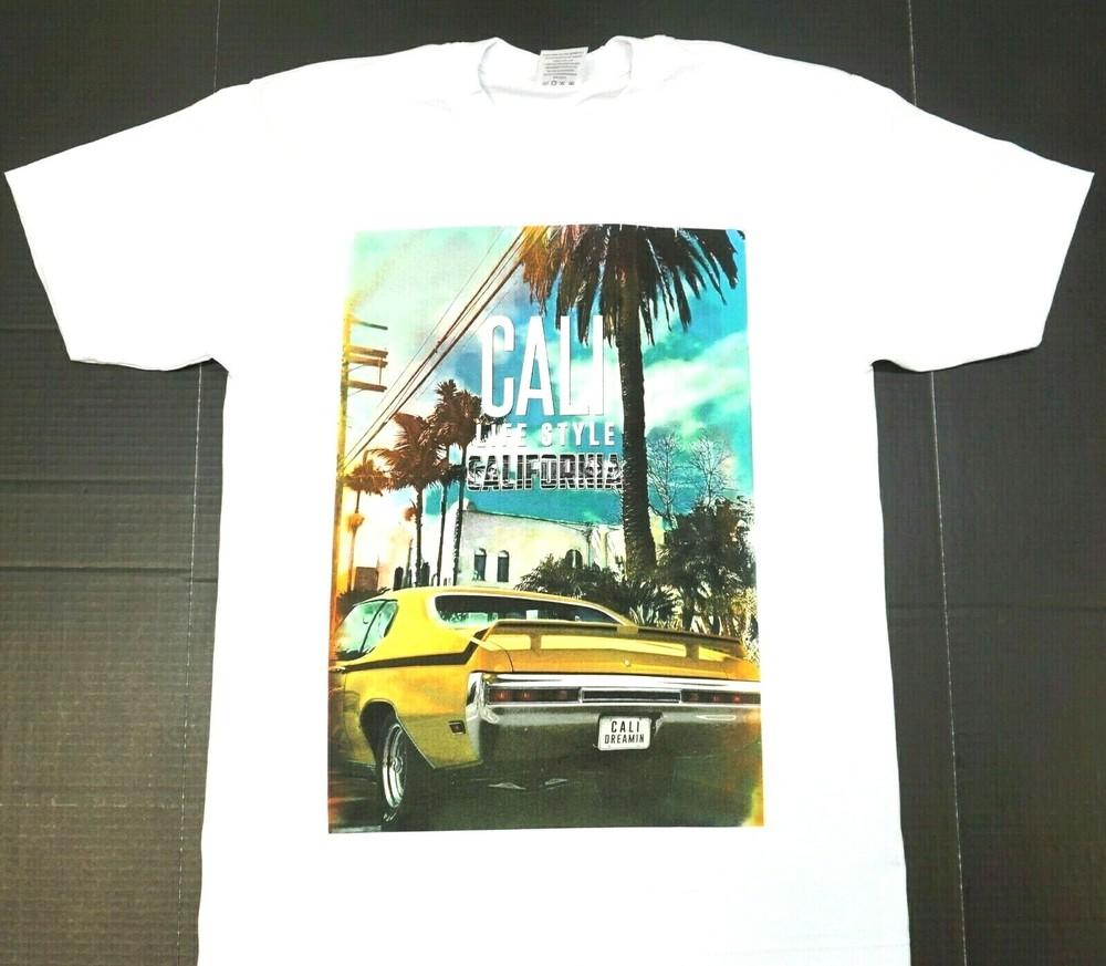 CALIFORNIA Republic T-shirt Cali Life Style Urban Streetwear Men s Tee White New Unisex T-Shirt XL