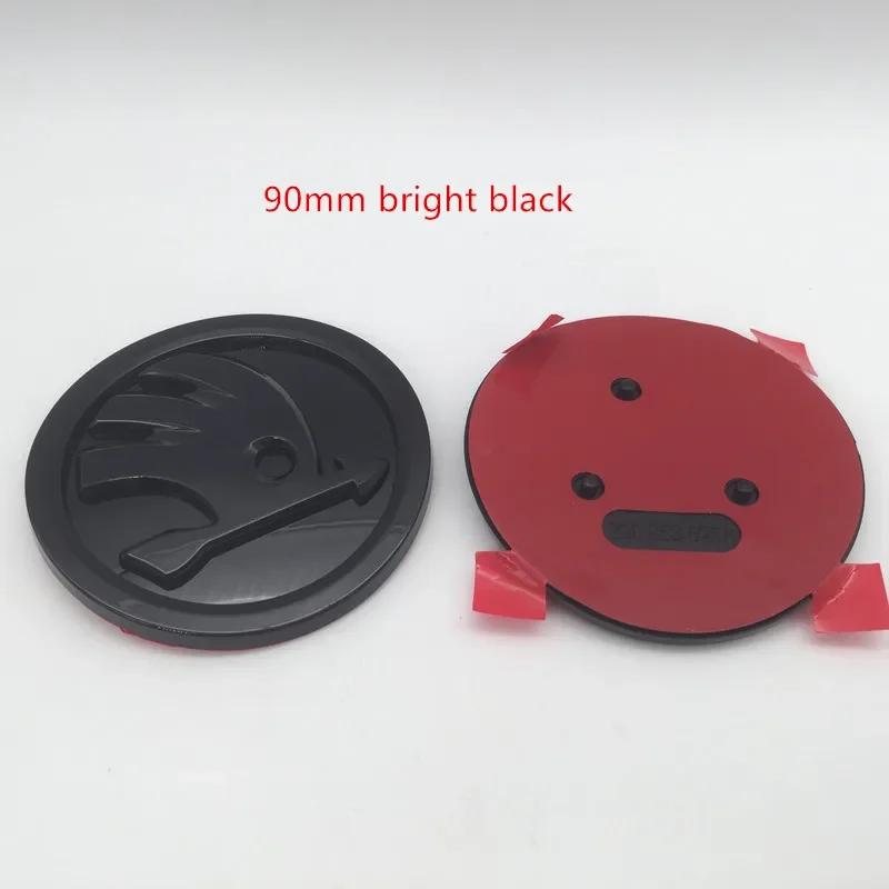 AAAAD1 90mm 80mm FIT for SKODA Octavia Kodiaq Karoq Car Front Head Hood Bonnet Emblem Rear Tail Trunk Sticker Badge Styling Accessories