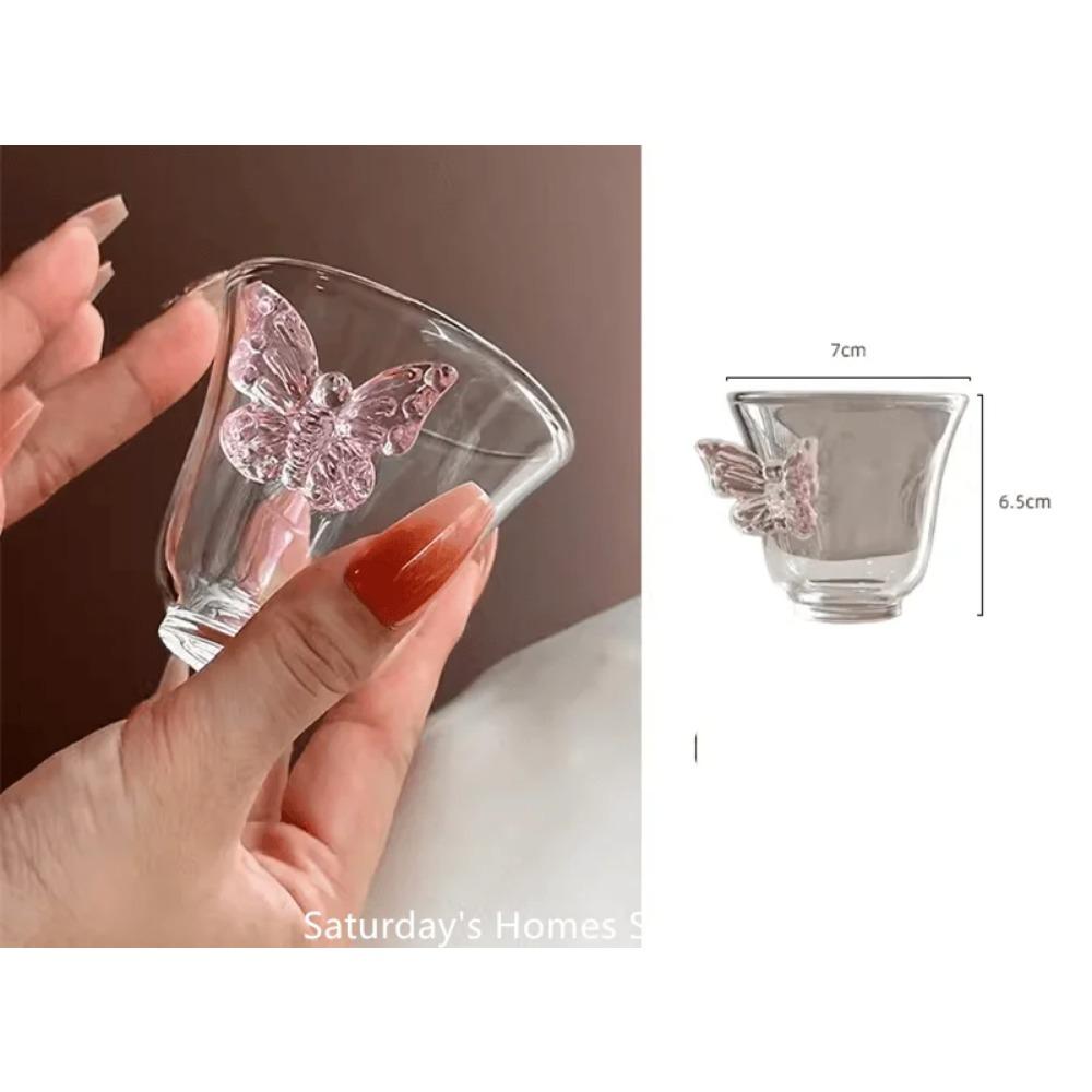 

3D Скульптура Бабочка Стеклянный Чайник Высокоборосиликатное Стекло Чайный Стакан Стаканы Чайная Посуда LoverTea Наборы Чайник Чашка для Воды Бутылка 301-400ml