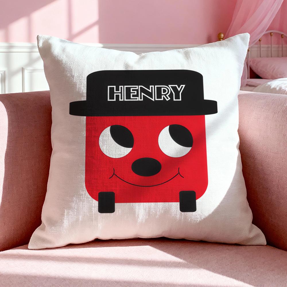 Brand H-Henry Hoover Cushion Cover Breathable Linen Pillowcase Summer Odorless Eco-Friendly Invisible Zipper Washable