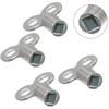 4 Pack Radiator Vent Wrenches Crafted from Aluminum Alloy Featuring 5mm Square Socket for Reliable Heating System Maintenance