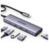 Hub Ugreen Cm511 15597 5-in-1 USB-C - USB-C PD / HDMI / 3x USB-A 3.0 - Gray